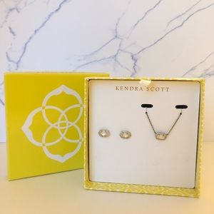 Kendra Scott Gold Earrings and Necklace Set